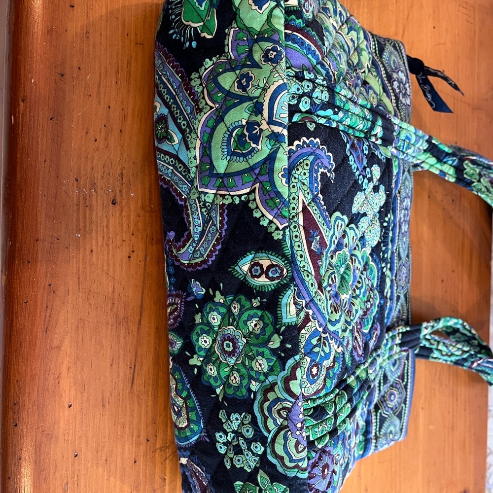 Vera Bradley Blue and Green Quilted Shoulder Bag - Picture 2 of 3